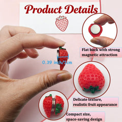 Fridge magnets resin strawberry size 0.79 x 0.98 inches each