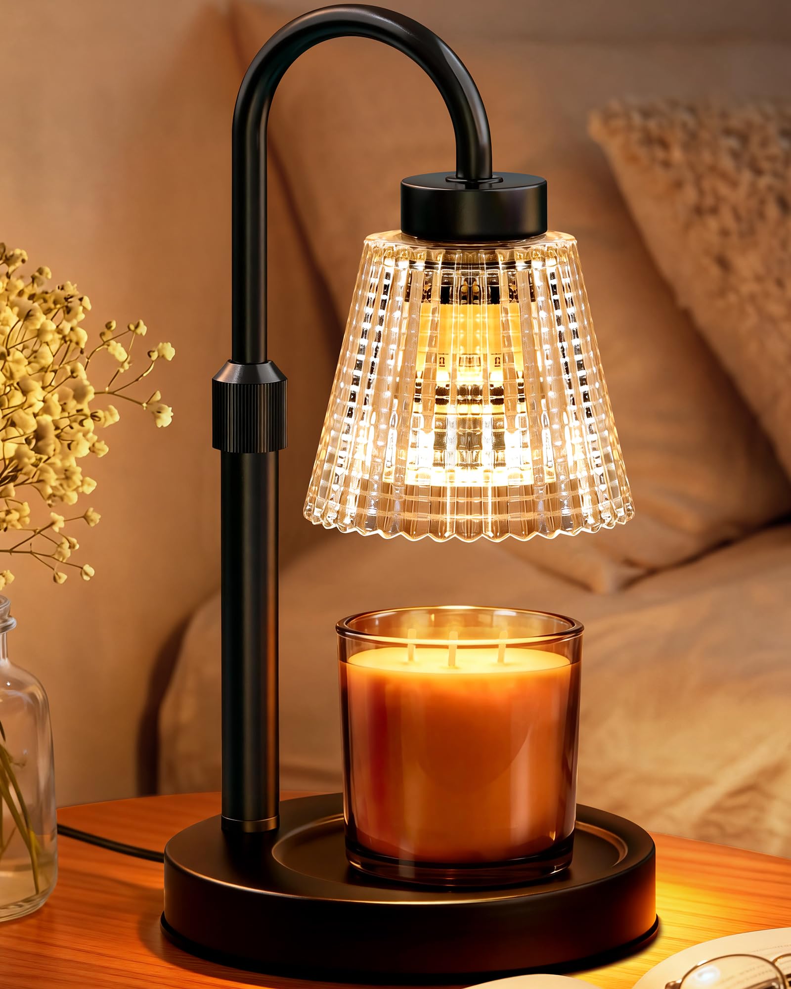 Girece Candle Warmer Lamp with timer and dimmer in home use