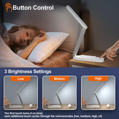 Giryuhd LED Desk Lamp foldable white design