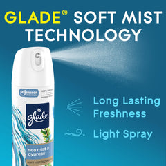 Glade Soft Mist technology branding on can