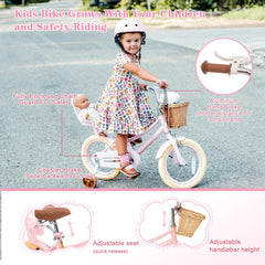 Glaf pink 14 inch girls bike