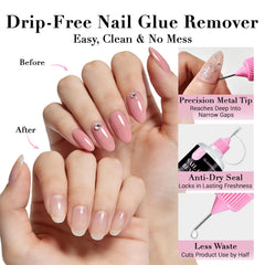 glamermaid 50ml pinpoint nail glue remover kit with sticks