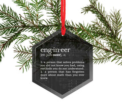 Glass Christmas ornament with black velvet bag included