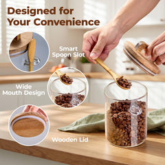 Built-in spoon slot visible on the glass jar from Trez Treamer