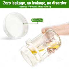 Salad jar seasoning divider with three compartments