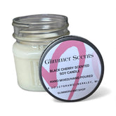 Glimmer Scents wickless black cherry candle in mason jar 8 oz