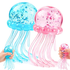 Glitter Jellyfish Squishy compact 3.2 inch size