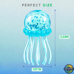 Glitter Jellyfish Squishy pink and blue two pack