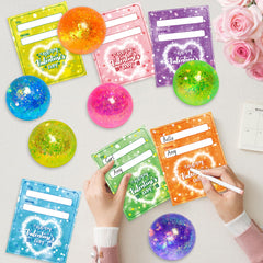 Glitter stress balls with sequins for kids aged 3 and up