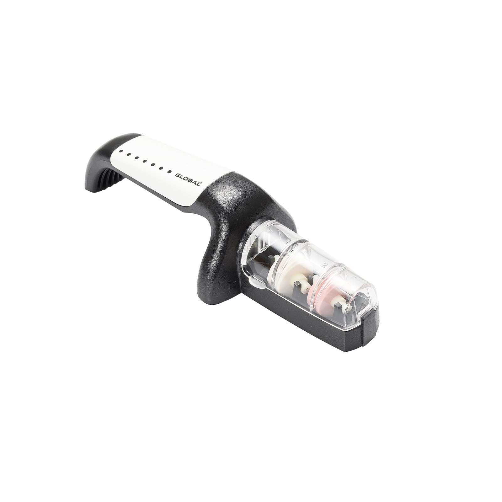 Global 2-Stage Handheld Knife Sharpener stainless steel front view