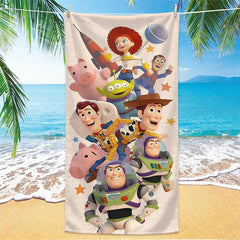 Microfiber terry fabric beach towel lightweight and soft