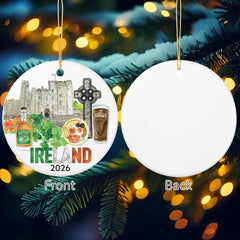 Single-sided front print not customizable ornament