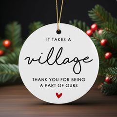 Double-sided printed text on heart ornament