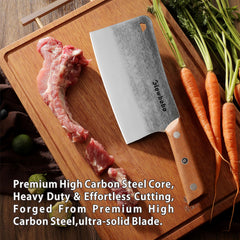 Glowbobo 5CR15 steel butcher knife for kitchen use
