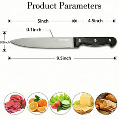 Glowbobo 5in kitchen paring knife with ergonomic triple rivet handle