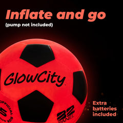 GlowCity glow in the dark soccer ball size 4 suitable for kids