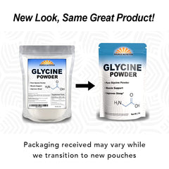 Glycine Powder food grade non GMO label on bag