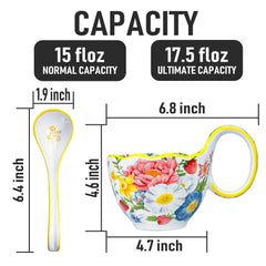 15 oz capacity Gnlnkn bowl with wavy edge