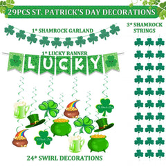 Go Ho 29Pcs St Patricks Day hanging swirls image