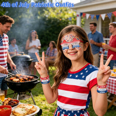 USA flag bracelets for Independence Day celebrations