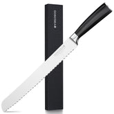 GobiSea 10inch serrated bread knife front view