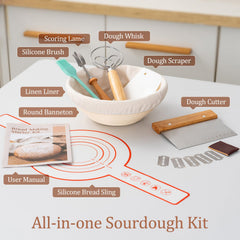 GobiSea dough tools kit includes dough whisk and scraper