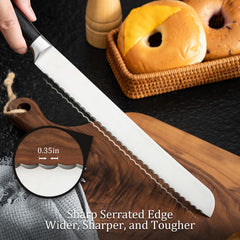 GobiSea bread knife ergonomic handle close up