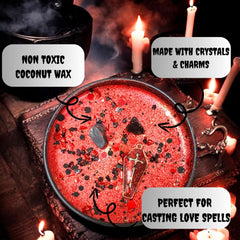 The Goddess Of Flame Vampire Blood Candle close up