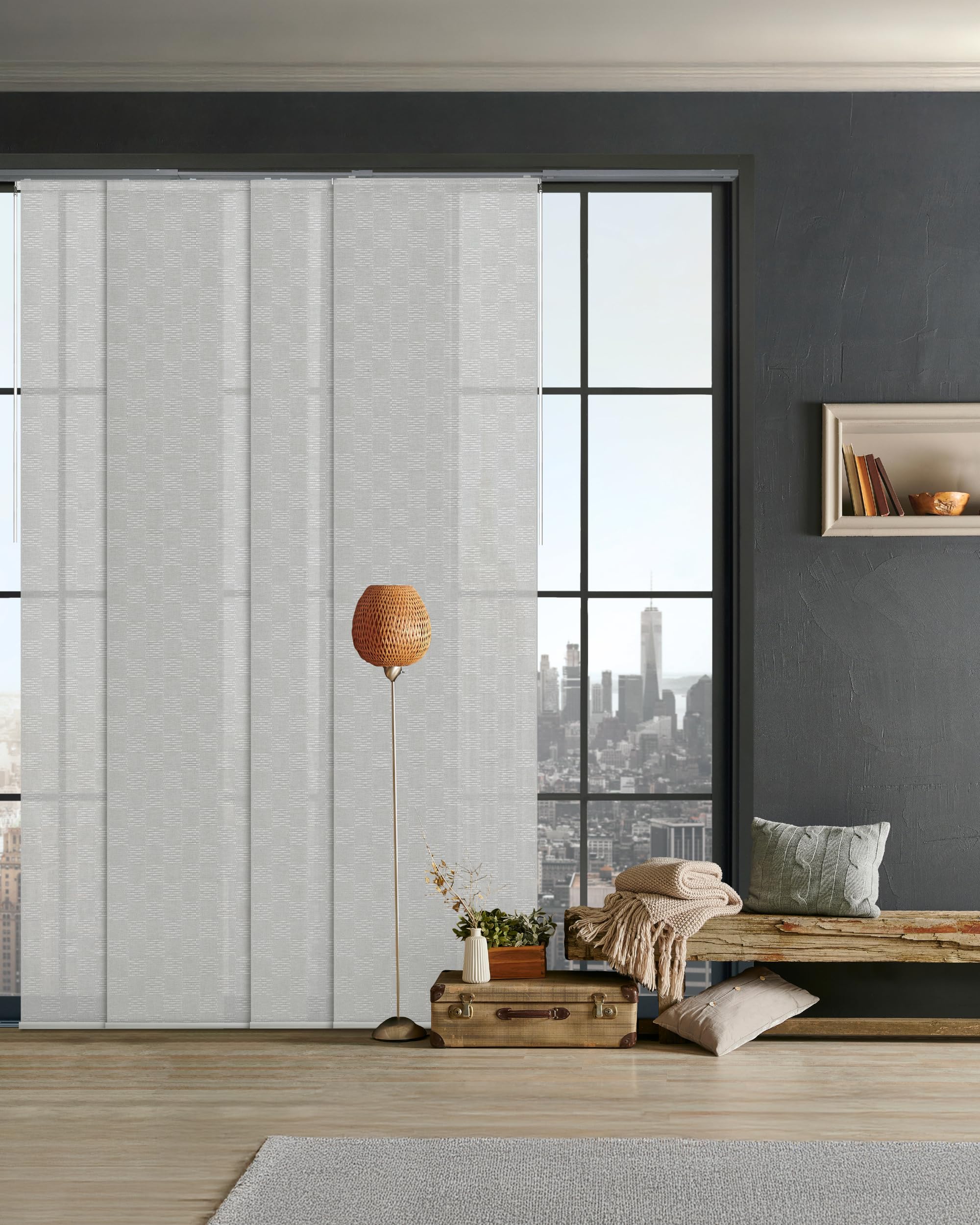 GoDear Design Panel Blinds Bishop 45.8-86 x 96 front view