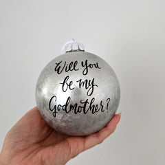 Ornament includes hanging white ribbon ready to display