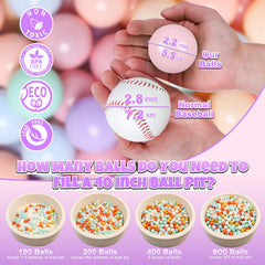 100pcs ball pit balls 2.15 inch diameter