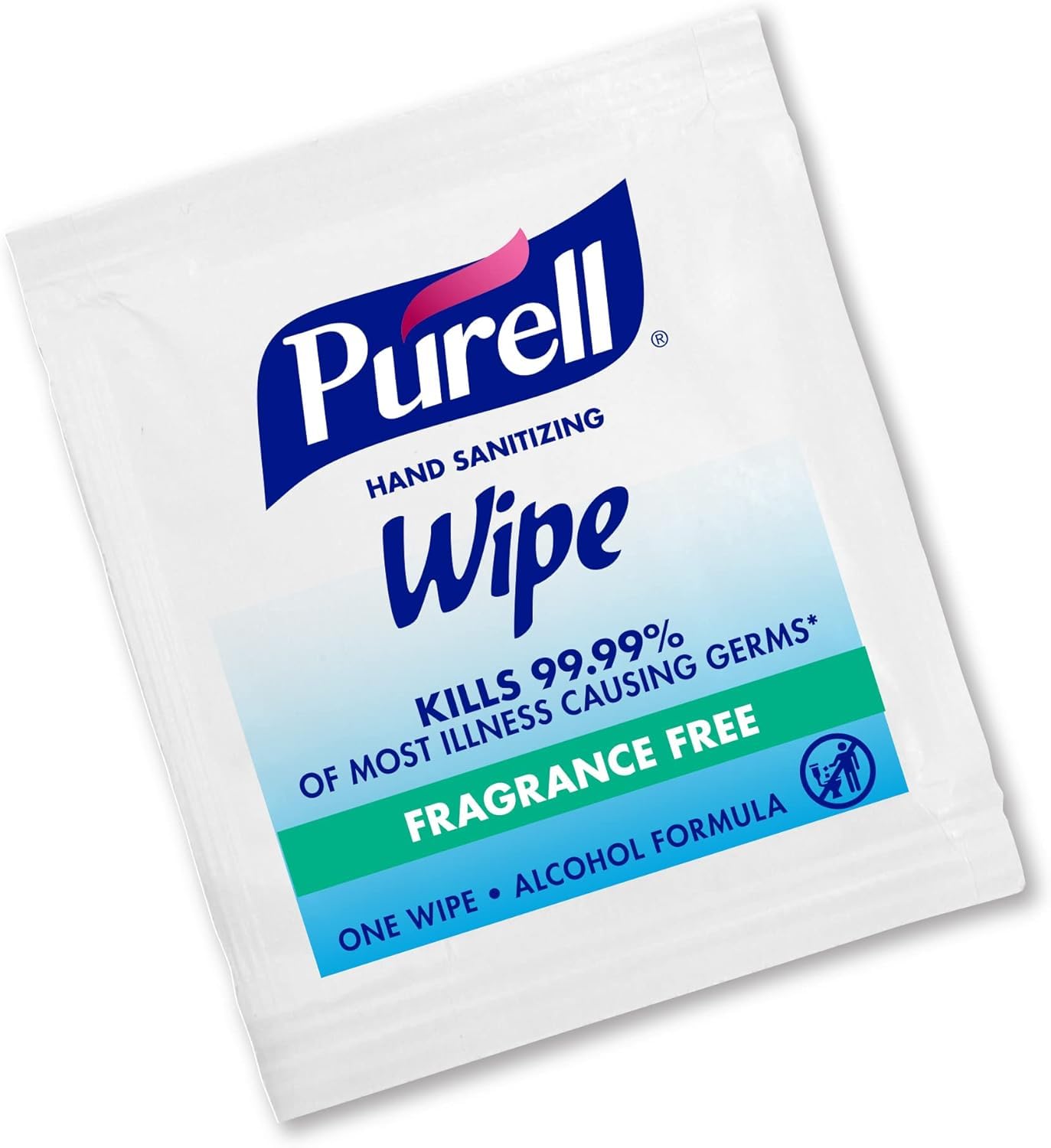 GOJO PURELL Premoistened Hand Wipes 5x7 200 count packaging