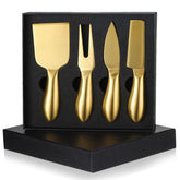 Gold cheese knives set in gift box