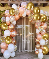 gold confetti balloons included in 12-inch latex kit