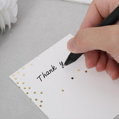 Gold foil place cards for table setting