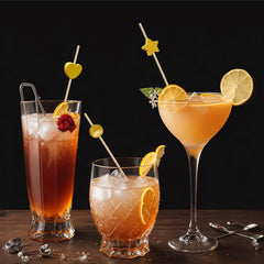 gold star cocktail pick 4.7 inch bamboo