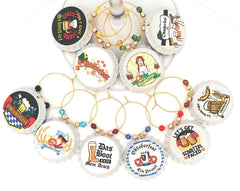 10 piece set of Oktoberfest wine charms