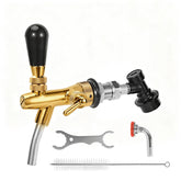 Golden Ball Lock Keg Tap adjustable beer faucet chrome body