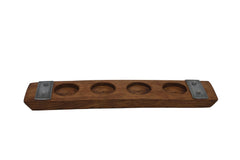Golden Oak stained whiskey flight board