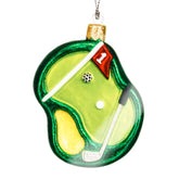 Golf christmas ornaments 2025 wooden ornament on Christmas tree