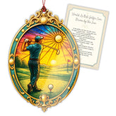 Golf christmas ornaments 2025 displayed on a Christmas tree