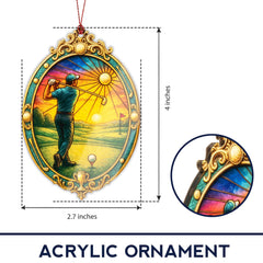 Close up of ornament with vibrant colors in warm light