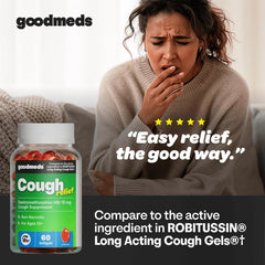 DXM 15mg GoodMeds cough relief softgels packaging