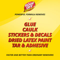 Latex paint removal on surfaces with Goof Off Pro Strength Remover