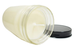 Hand poured soy candle in 12 oz glass jar with tin cover by Gorgeous Candles