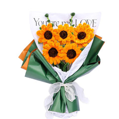 gorsent DIY Sunflower Craft Kit artificial sunflower bouquet for home decor handmade eternal flowers