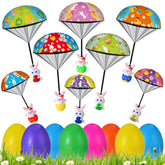 GOSODME 8 pack Easter eggs with parachute toys