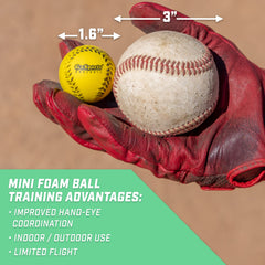 Foam baseballs 4 cm sized for batting practice with GoSports
