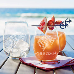21 oz capacity stemless wine glass for wine or cocktails