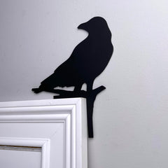 Gothic crow decor for Halloween door and mantel display